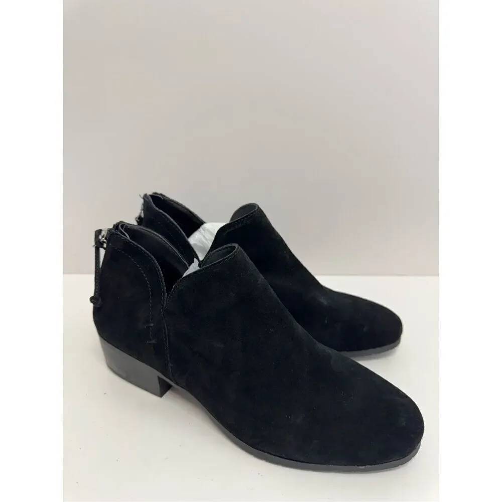 Kenneth Cole Reaction Ankle Boots Size 8 Womens Black‎ Leather Block Heel NEW